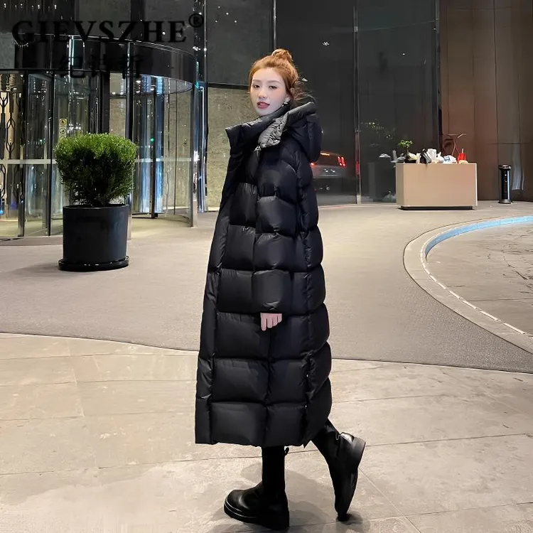 纪诗哲女款羽绒服冬季新款时尚宽松加厚保暖90白鹅绒气质百搭外套