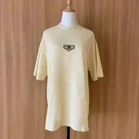 99新 Balenciaga/巴黎世家 su/米黄色T恤/13918125/12期/代卖服务