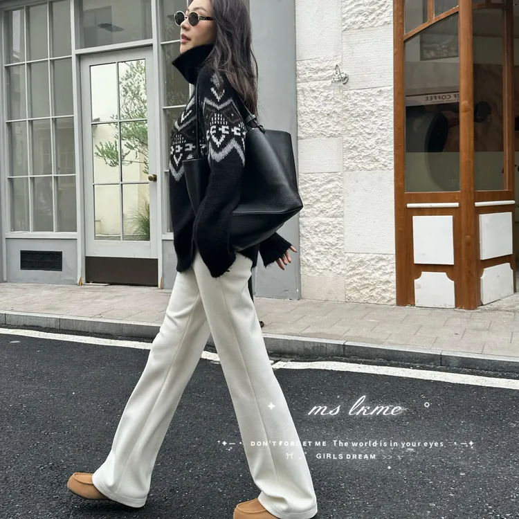 王嬛嬛MsLime25年新款【神裤】加绒加厚喇叭裤 HD2C0980