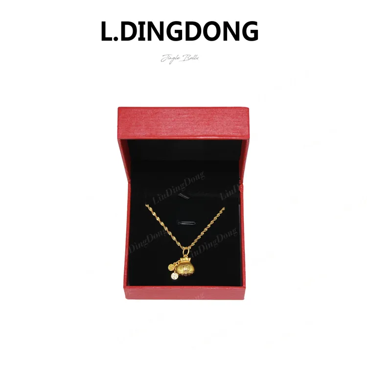    古法福袋吊坠素款时尚轻奢女士项坠2