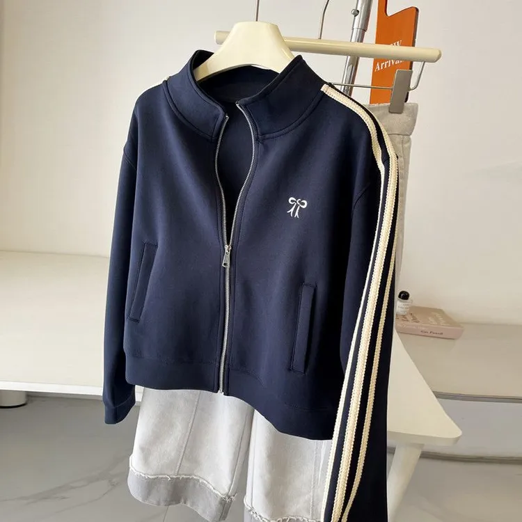 女童外套立领休闲百搭韩版洋气2025春秋季新款宽松儿童棒球服秋装