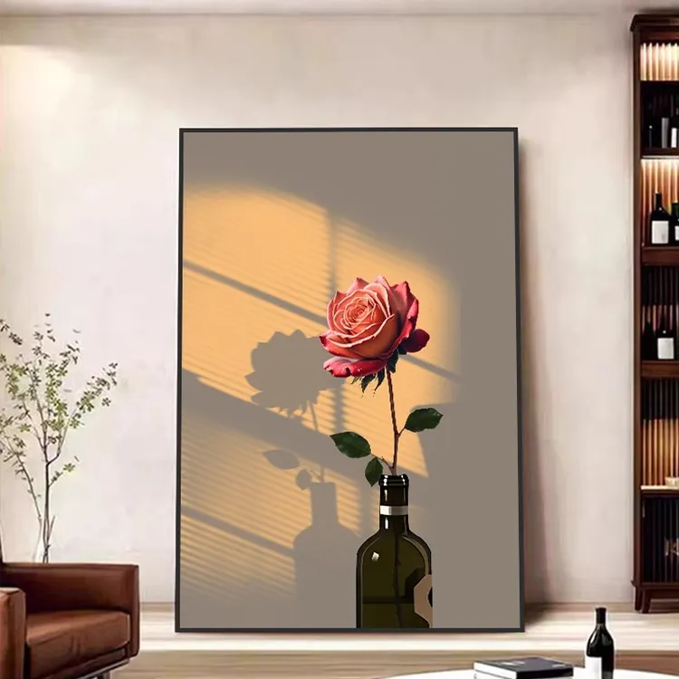 光影装饰画小清新玄关摆件餐厅卧室温馨挂画高级感沙发背景落地画