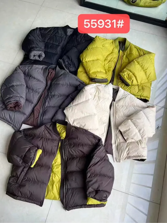 【摩姐姐欧韩】TY55931新款圆领拼色抽绳中大版羽绒服外套