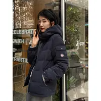 LANGQING 灯芯绒帽子可拆卸白鹅绒外套47353#