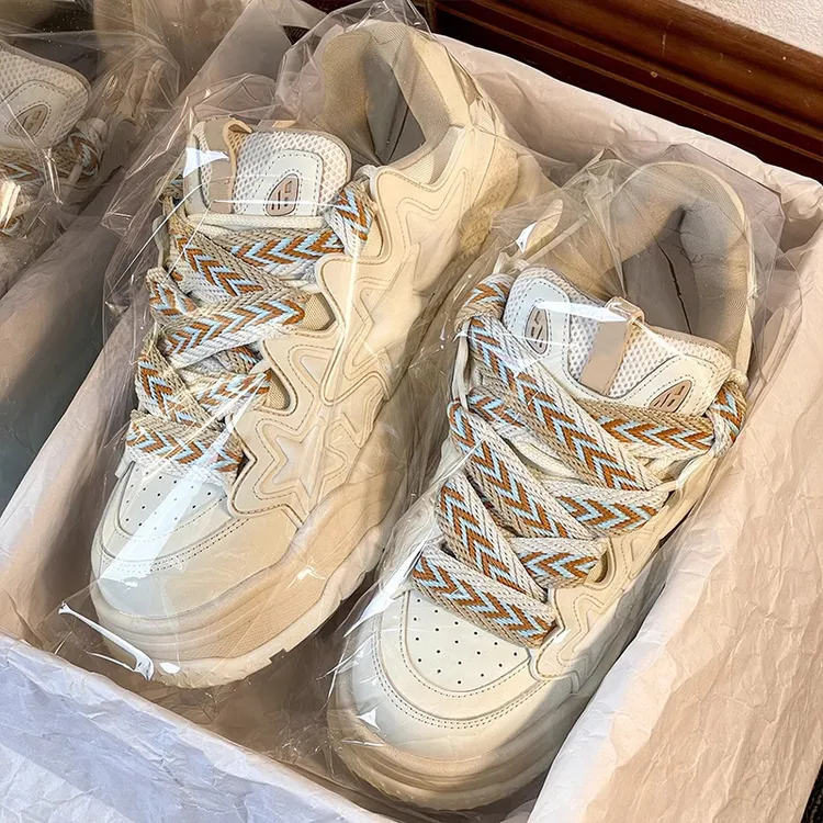 【WOH！顶奢】星星面包鞋男女厚底休闲小众情侣国潮板鞋2025新款