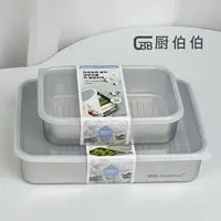 厨伯伯保鲜盒304不锈钢冰箱专用冷冻收纳盒带盖冻备菜盒盒子