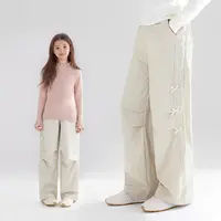 笛莎童装女童裤子儿童春秋新款中大童休闲裤工装裤宽松-7M253A415