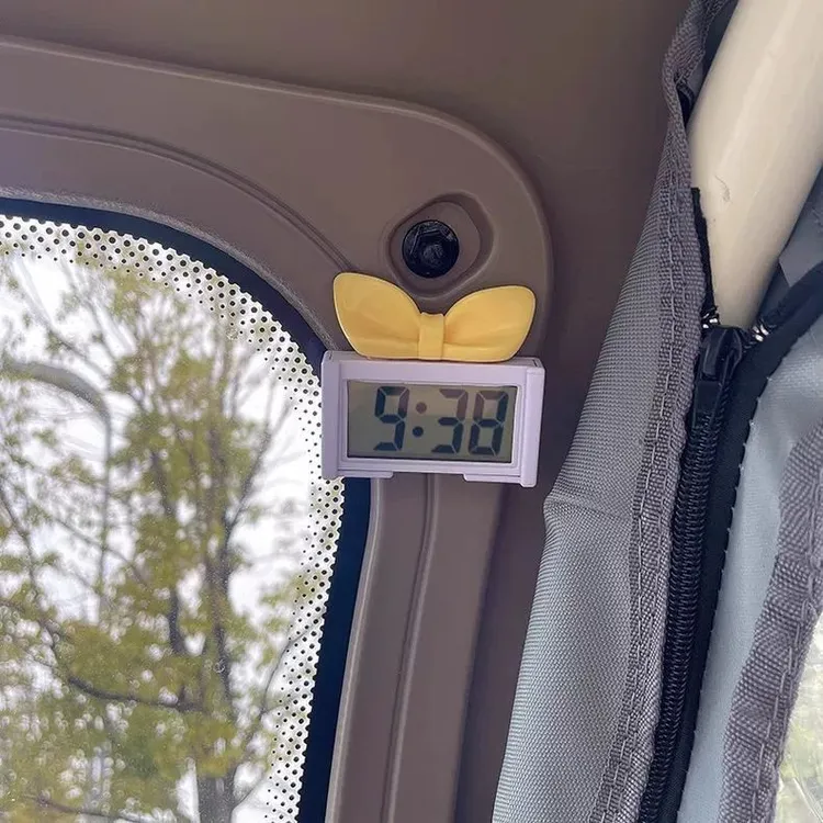 高清电动三轮车迷你电子表接送孩子电子时钟可爱装饰中控台摆件