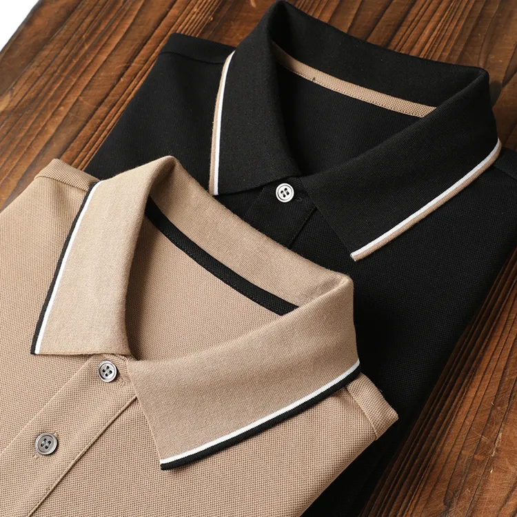 约文库费高端时尚春夏季男款短袖T恤高端绅士POLO衫商务轻奢休闲T