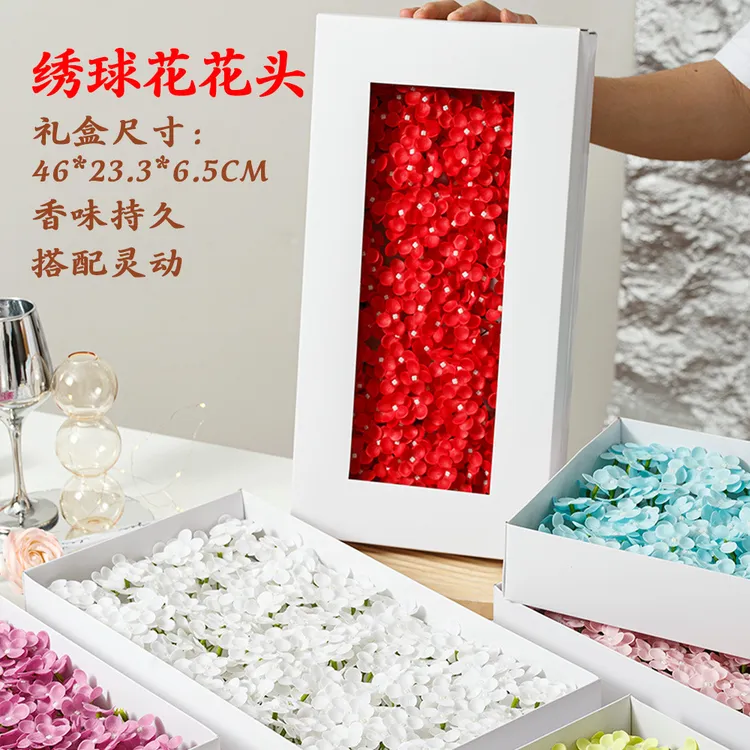 仿真花 伴手礼 韩式小绣球花永生花肥皂花假花手工diy 香皂花