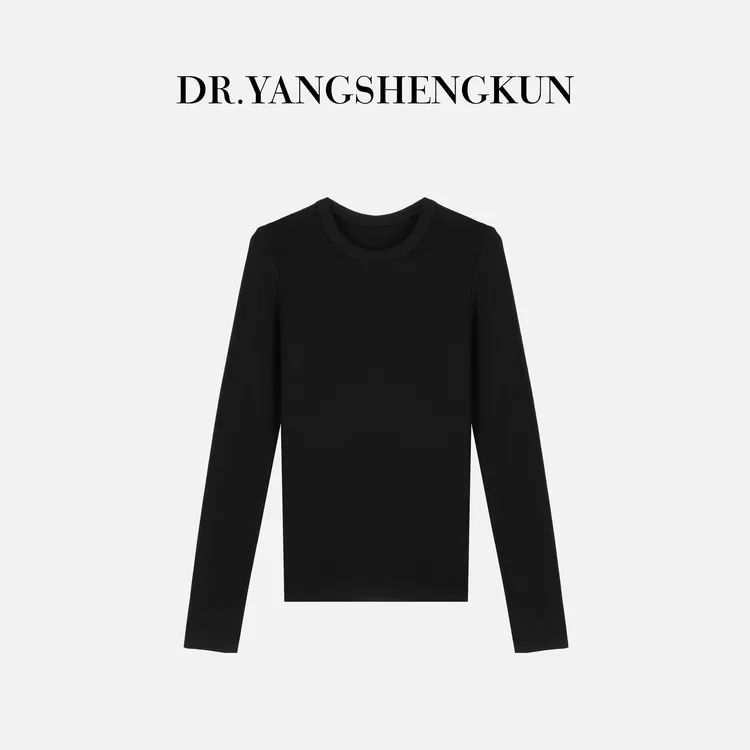 杨圣坤2025冬季新品定制德绒羊毛混纺三线合一长袖T恤女SL2511914