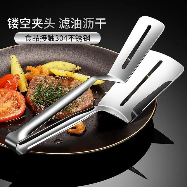 厨房煎铲304不锈钢煎鱼夹子牛排铲家用锅铲多功能牛排夹煎饼神器