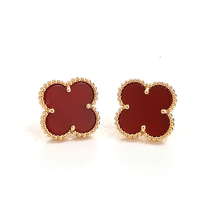 合金贝壳耳饰 【V金版】CNC工艺- 轻奢四叶草耳钉