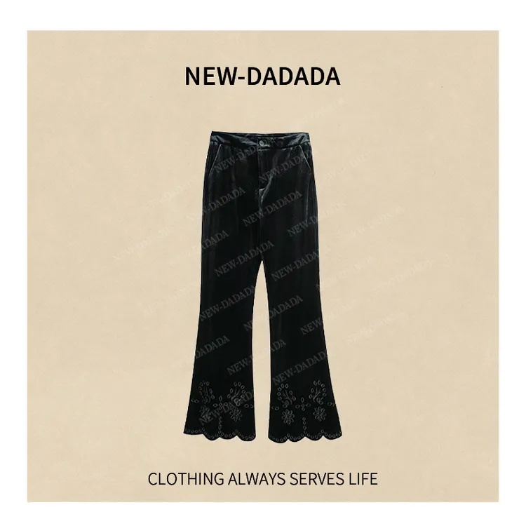 NEW DADADA气质时尚百搭直筒复古重工秋冬设计师休闲裤子CDM1173