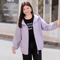 【休闲宽松连帽外套】MsShe大码女装2025秋季巨显瘦上衣C2509029