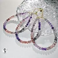 【书记甄选】天然超七水晶可调节单圈手链 多样性发一 约4mm 2638BB