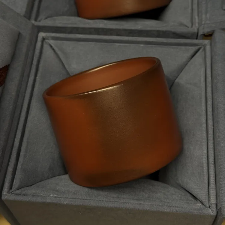 王金川紫砂大红袍柴烧大号扳指杯大容量主人杯全手工