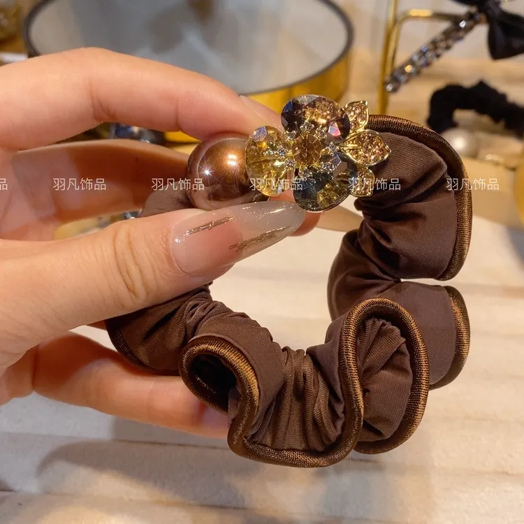 羽凡2622轻职风女原创设计甜美风发绳日韩复古宫廷复古轻奢发圈