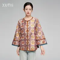 序缇国风新中式100%桑蚕丝早秋外套女2025新款上衣J37-19298