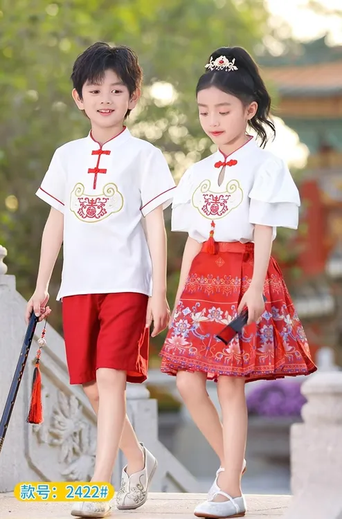 套头校服休闲女运动中小学生夏季运动风时尚一粒扣