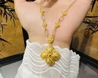 【金羽黄金】足金999花丝如意珐琅工艺项链 12.99 13.05