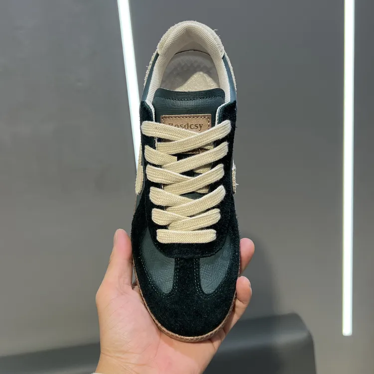 轻奢翻毛皮德训鞋时尚运动百搭软底软面舒适男潮流休闲鞋秋季2025