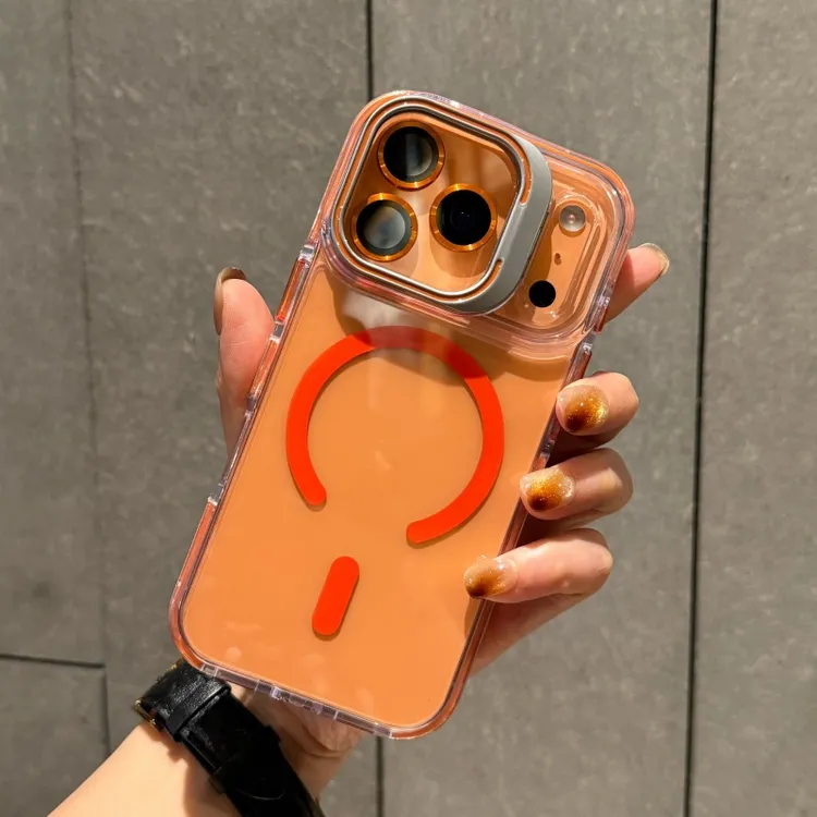 适用iphone17pro手机壳隐形镜头支架16苹果15磁吸14/13透明软边壳