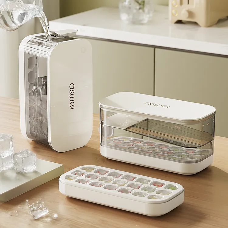 艾思维冰块模具食品级按压冰格制冰盒冻冰球神器大容量储冰家用