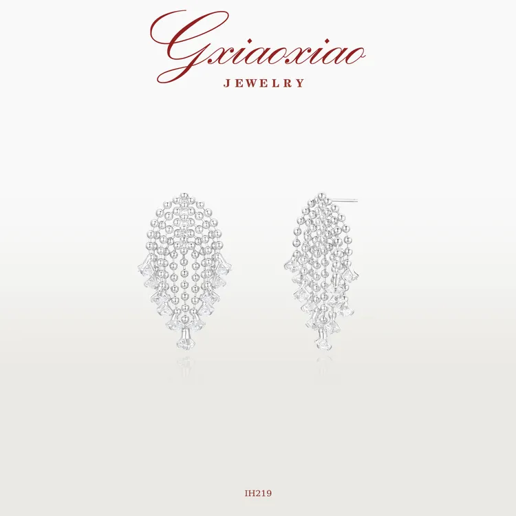G XIAOXIAO 时尚高级设计感流苏气质镶嵌耳环 IH219 新年礼物