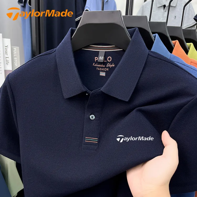 Taylormade泰勒梅高尔夫男士夏季新款纯棉休闲POLO衫短袖翻领t恤