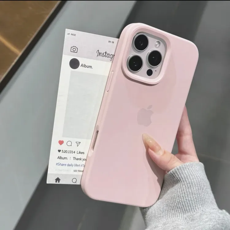 少女粉适用iPhone16pro手机壳15promax软套14/13pro液态12硅胶11