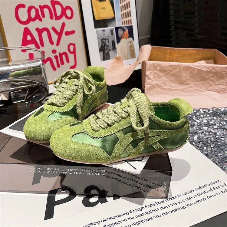 韩版ins超火真皮系带休闲鞋板鞋德训鞋透气复古平底鞋运动鞋女鞋