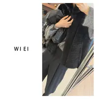 《WI EI》北岛*SAGA皇冠级天鹅绒高端水波纹進口水貂马甲W25306572