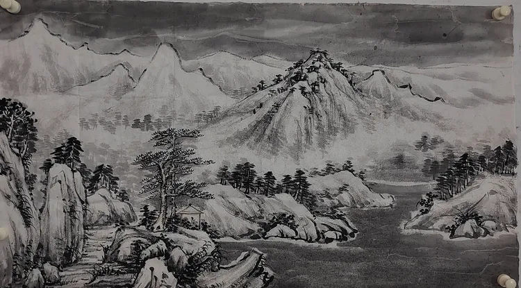 江山雪霁图（58cm×100cm）未装裱