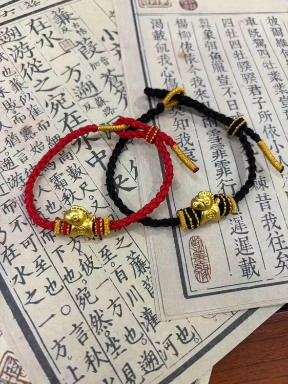 马年礼物手绳DIY寿山石情侣手绳材料包送男友女友