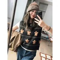 A美洋MEIYANG 姜饼人针织背心【商场同款】 百搭撞色马甲上衣S
