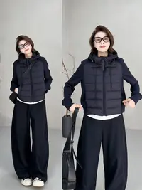 月月 2025秋冬【风塑之痕】极简拼接手袖显瘦百搭羽绒服 2510C6445