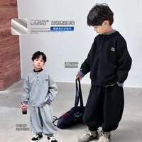 儿童装男童卫衣套装加绒加厚秋冬款2025冬季新款小男孩休闲衣服潮