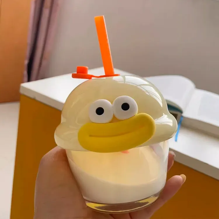 杯子玻璃水杯墩墩杯卡通可爱迷你水杯高颜值轻奢高级感杯子小众