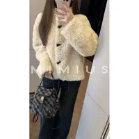 【mimius】喵喵 牛角扣全羊毛皮毛一体外套 G09227