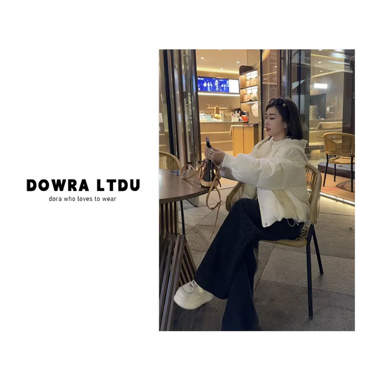 朵拉【暖冬秘境】2025年冬季新款假两件套纯色长袖羽绒服156-25807