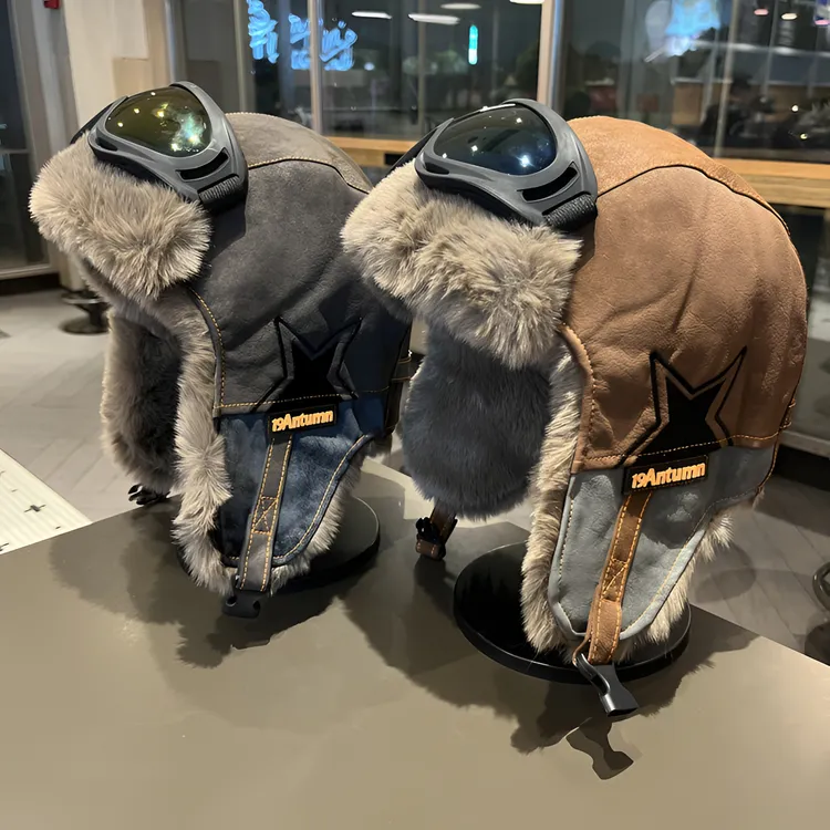 中大童雷锋帽防风滑雪冬季加绒加厚保暖骑行护耳帽户外飞行员帽