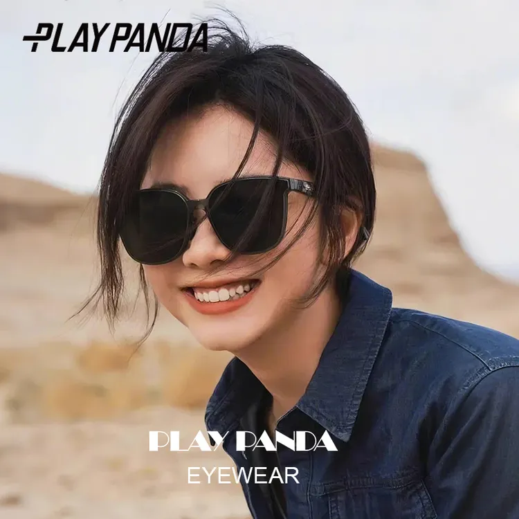 PLAYPANDA墨镜女夏防晒2025新款大脸显瘦太阳镜防紫外线开车墨镜