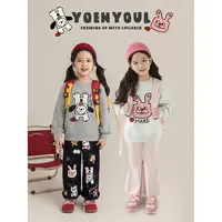 YOEHYAUL/幼悠幼悠【逗趣萌宠】秋叁波洋气休闲百搭卡通卫衣CD2031