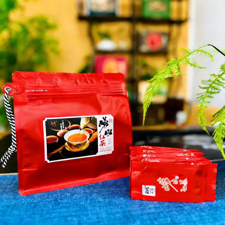 华夏茶业2025年蜜香浓香型崂山红茶160克袋装茶叶（送一泡试喝装）