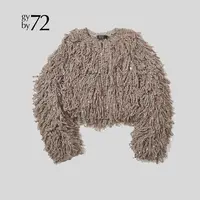 gy by 72/’黑标限定系列‘原创重工手亮闪流苏珠片精致针织开衫女