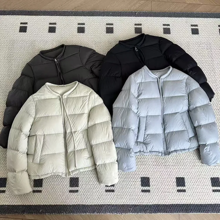 【米可家】轻！轻！轻！新国标90白鸭绒抽绳圆领135g羽绒服外套8682