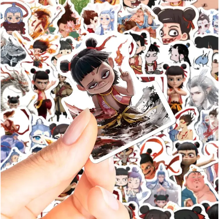 【新品】哪吒之魔童闹海创意贴纸 哪吒敖丙卡通贴纸创意动漫贴纸a