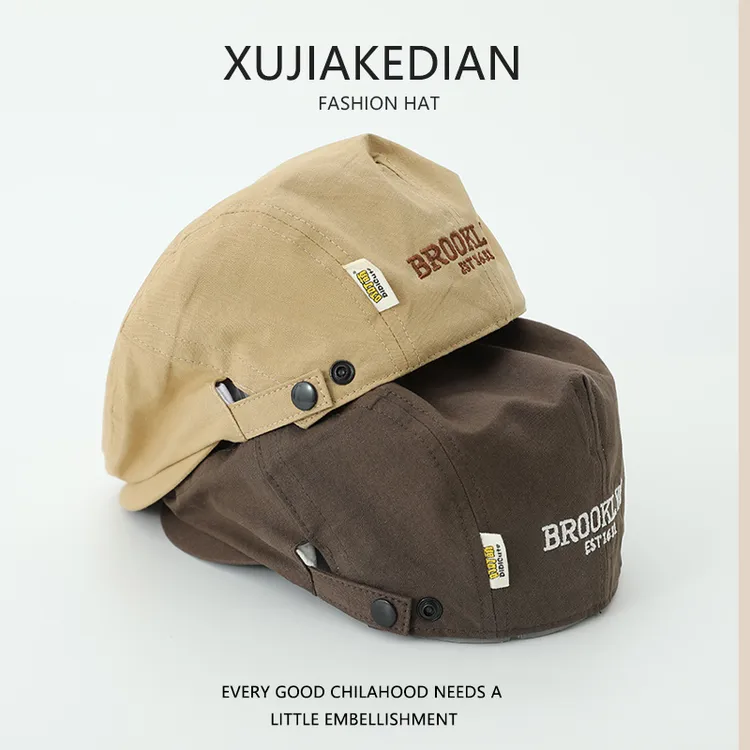 ins韩版儿童帽子春秋反戴贝雷帽鸭舌帽男宝宝帅气前进帽薄款夏季