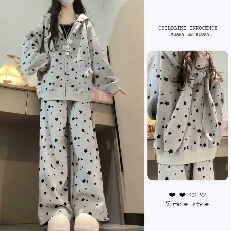 女童超好看韩系秋装巨好看套装小女孩洋气大童装女装初中女生衣服